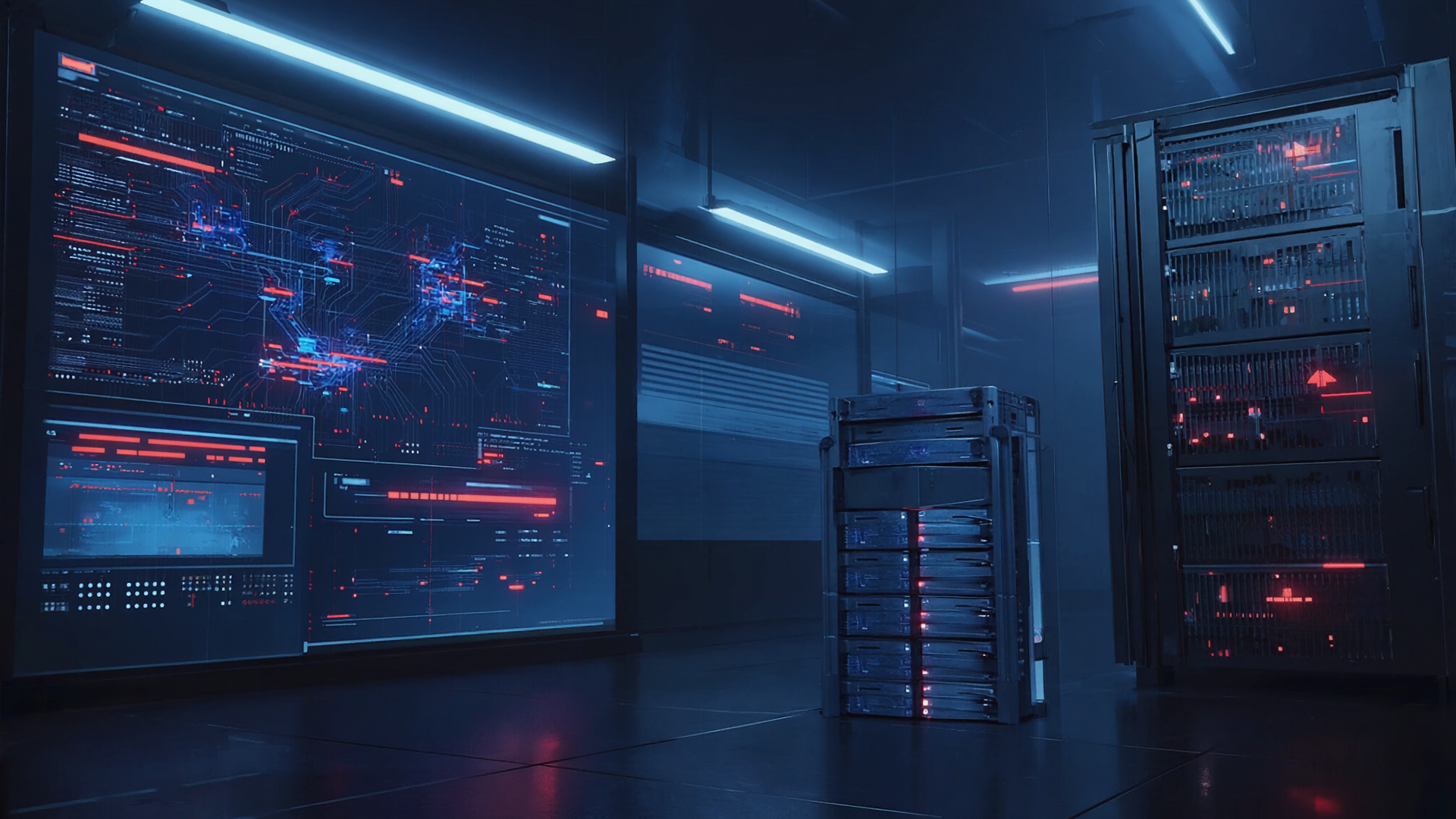Cybersecurity News Stories Mai 08 – Bild einer realistischen Enterprise-Netzwerkumgebung mit einer Perimeter-Firewall als zentralem Kontrollpunkt unter Druck.