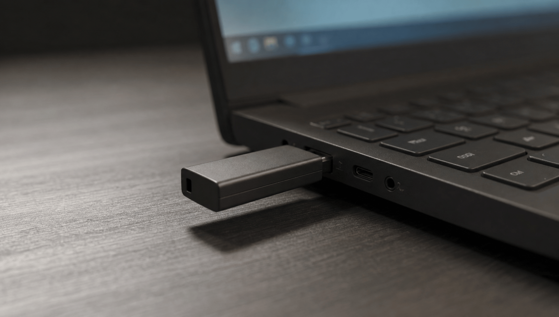 Cybersecurity News Stories June 05 2026 image showing a USB drive connected to a corporate workstation with subtle visual indicators of unauthorised data propagation across a network in a muted industrial environment