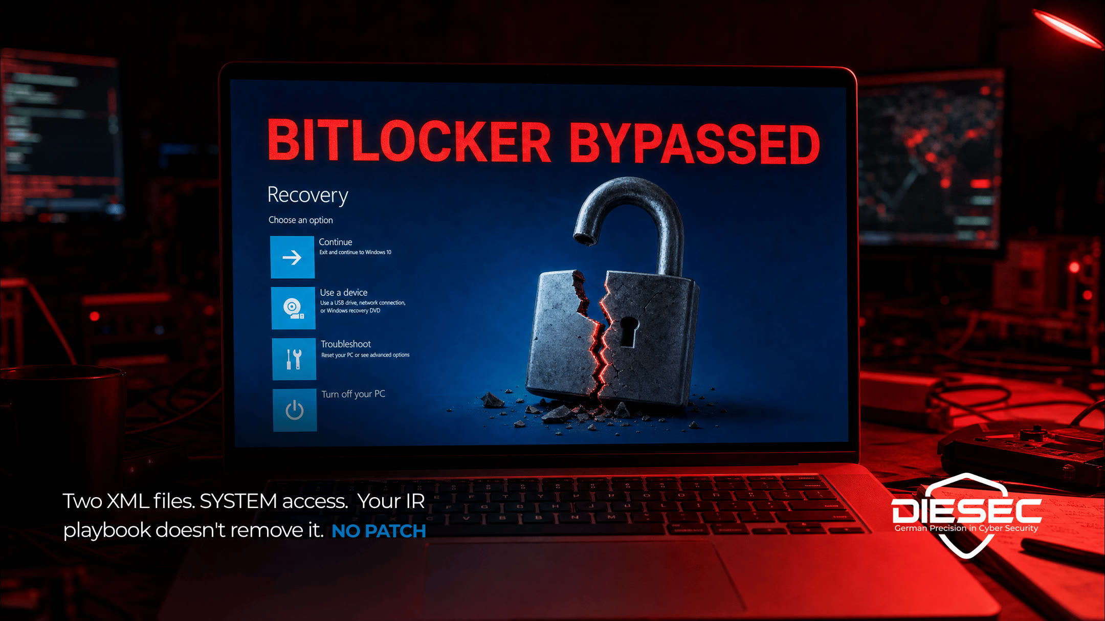 GreatXML BitLocker bypass technique