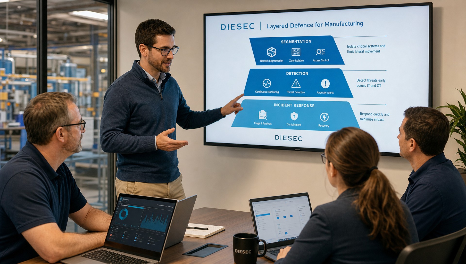 Ransomware in Germany — DIESEC governance, MDR and incident readiness for SMEs and manufacturers