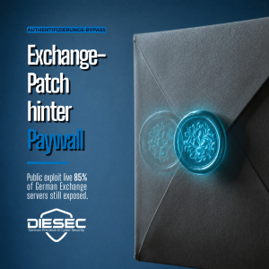 Ein öffentlicher Exploit für einen Exchange-Authentifizierungs-Bypass ist verfügbar - 85% der deutschen On-Prem-Server sind laut BSI ungepatcht.
