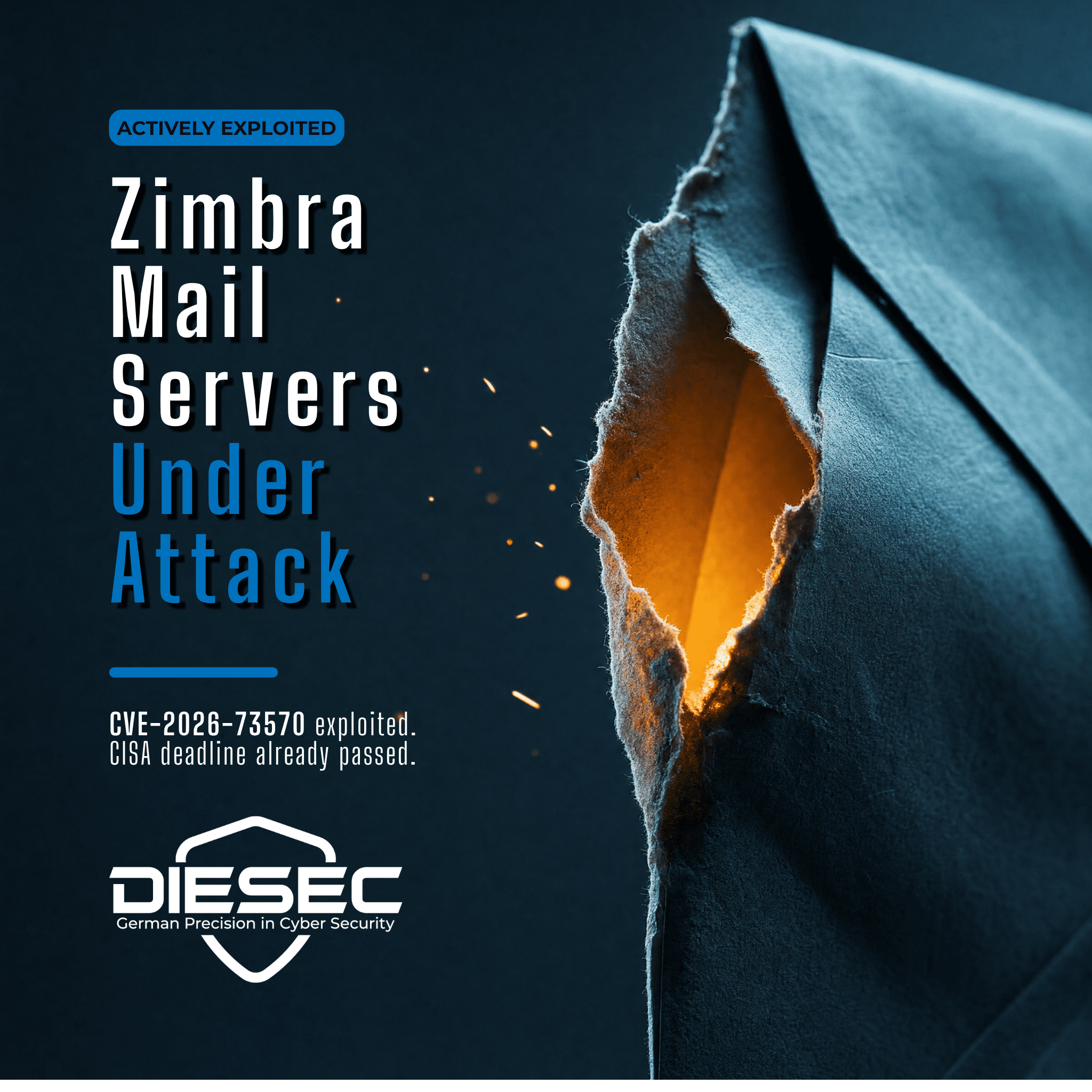 A Zimbra command injection vulnerability is under active exploitation against on-premises mail servers; the CISA federal deadline already passed.