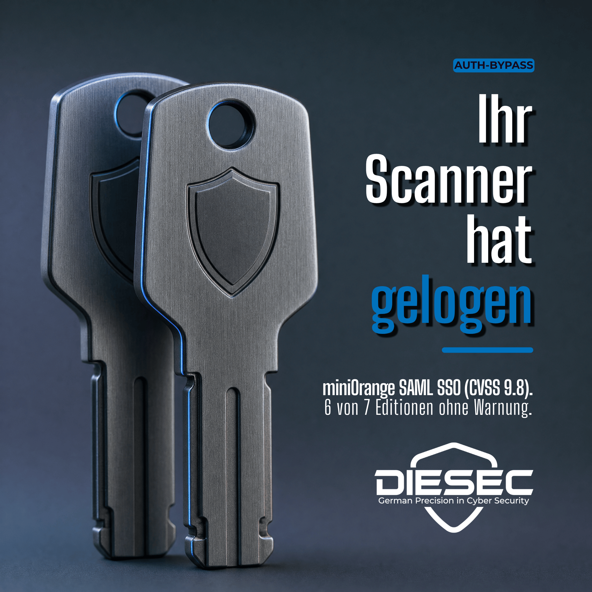 Ein miniOrange SAML SSO Authentifizierungs-Bypass (CVE-2026-61979, CVE-2026-15981) erlaubt gefälschte Admin-Logins auf WordPress — Scanner übersehen es.