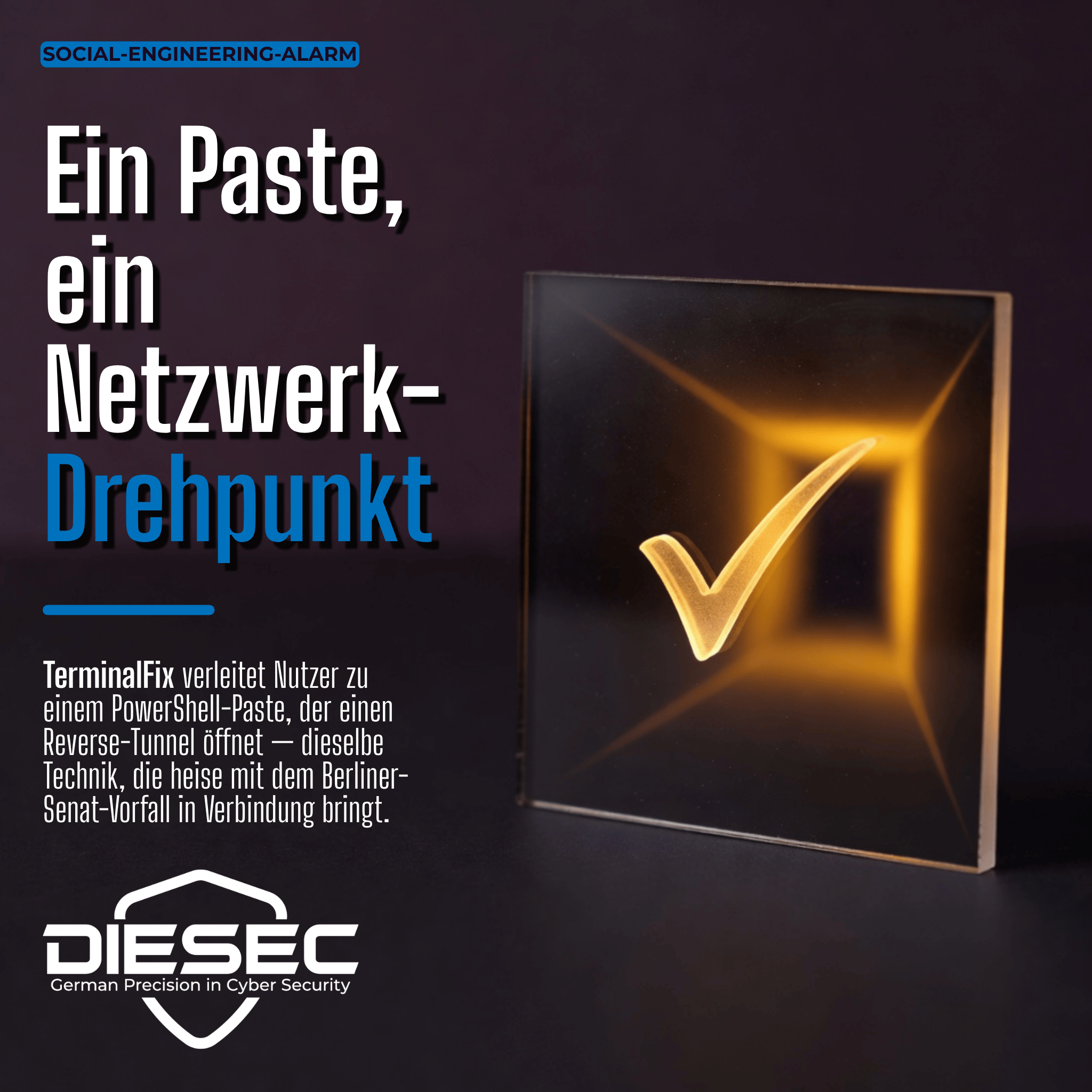 Eine TerminalFix ClickFix attack campaign traf eine deutsche staatliche Institution, bestätigt das BSI — heise verlinkt sie zu Berlins Rhysida-Cluster.