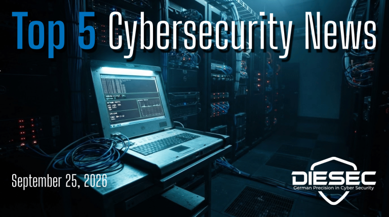 Top 5 Cybersecurity News September 25 2026 DIESEC weekly security briefing
