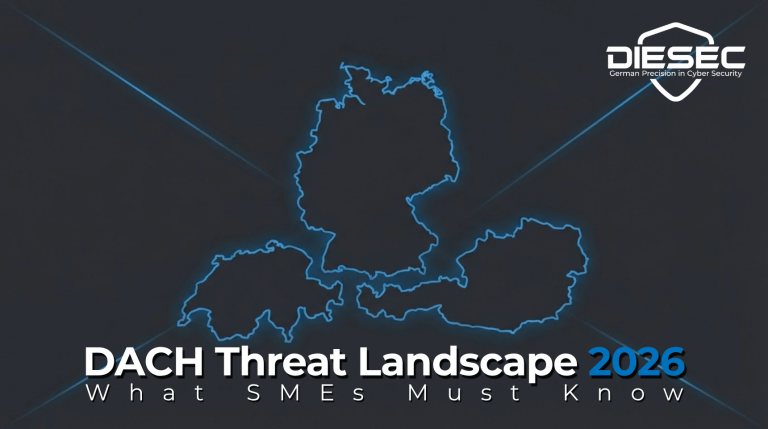 DACH region 2026 cyber threat landscape overview for German, Austrian and Swiss companies