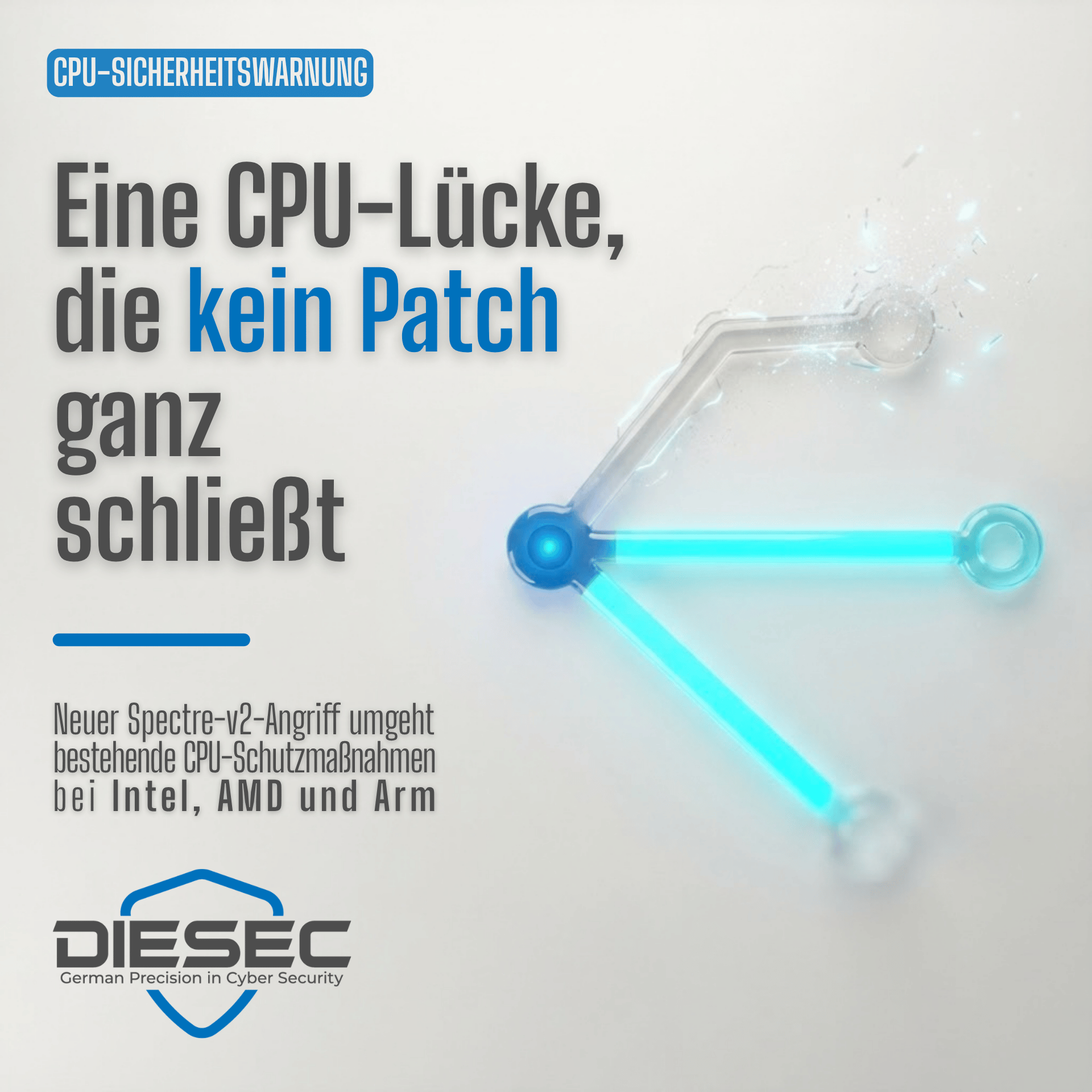 Eine neue Spectre v2 Branch Target Reuse Sicherheitslücke lässt Angreifer einen Linux-Root-Passwort-Hash in Minuten auslesen, trotz CPU-Schutz.