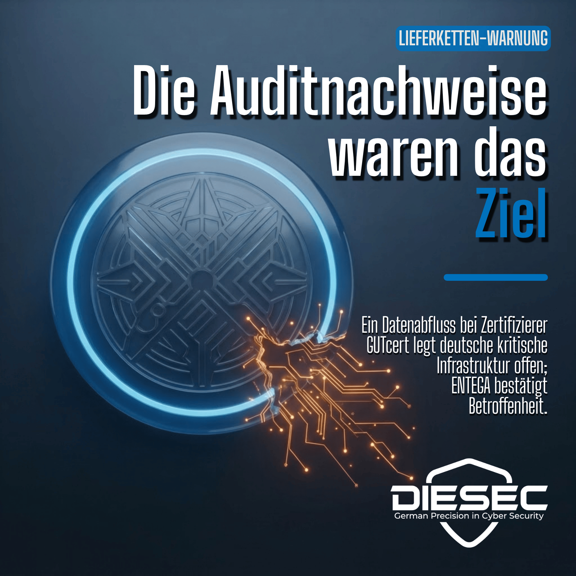 Die GUTcert Datenschutzverletzung kritische Infrastruktur legt Daten deutscher Energienetzbetreiber offen, Energieversorger ENTEGA bestätigt Betroffenheit.