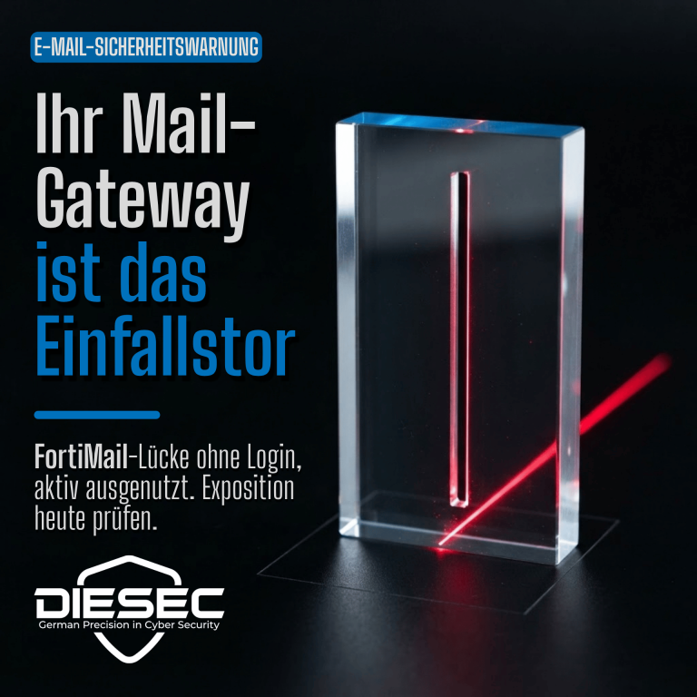 Eine FortiMail Zero-Day-Schwachstelle erlaubt das Schreiben von Dateien ohne Login. Aktiv ausgenutzt; bei Bekanntgabe fehlten Fixes für 7.4, 7.6 und 8.0.