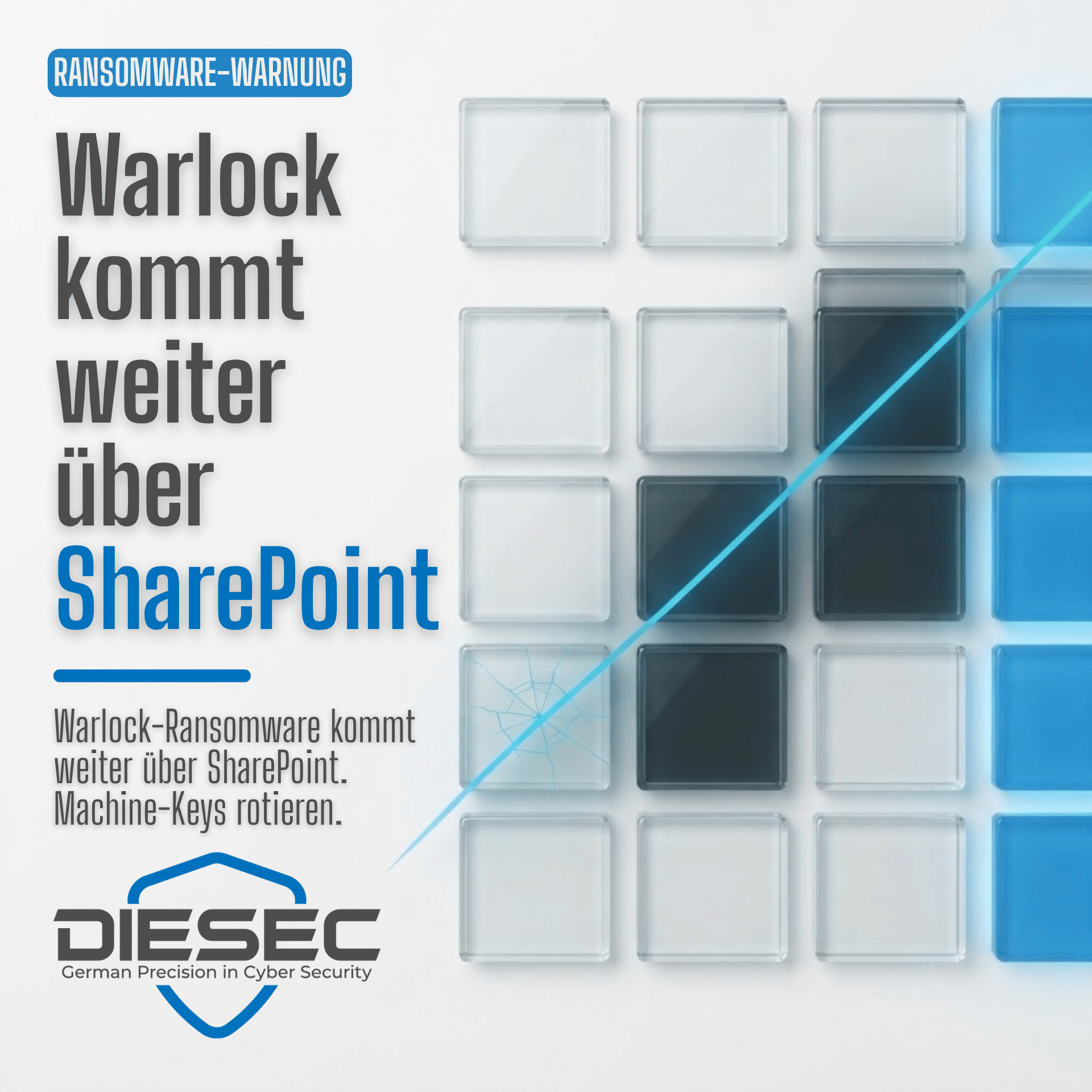 Warlock-Ransomware SharePoint-Angriffe treffen Wasserversorger und Telekom-Anbieter. Symantec sah einen EDR-Killer auf 40 Hosts in zwei Stunden.