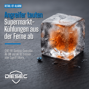 Cyberangriff auf Supermarkt-Kühlungen in Frankreich: Danfoss-Kühlungscontroller in den Abtaumodus gezwungen, Oktober 2026