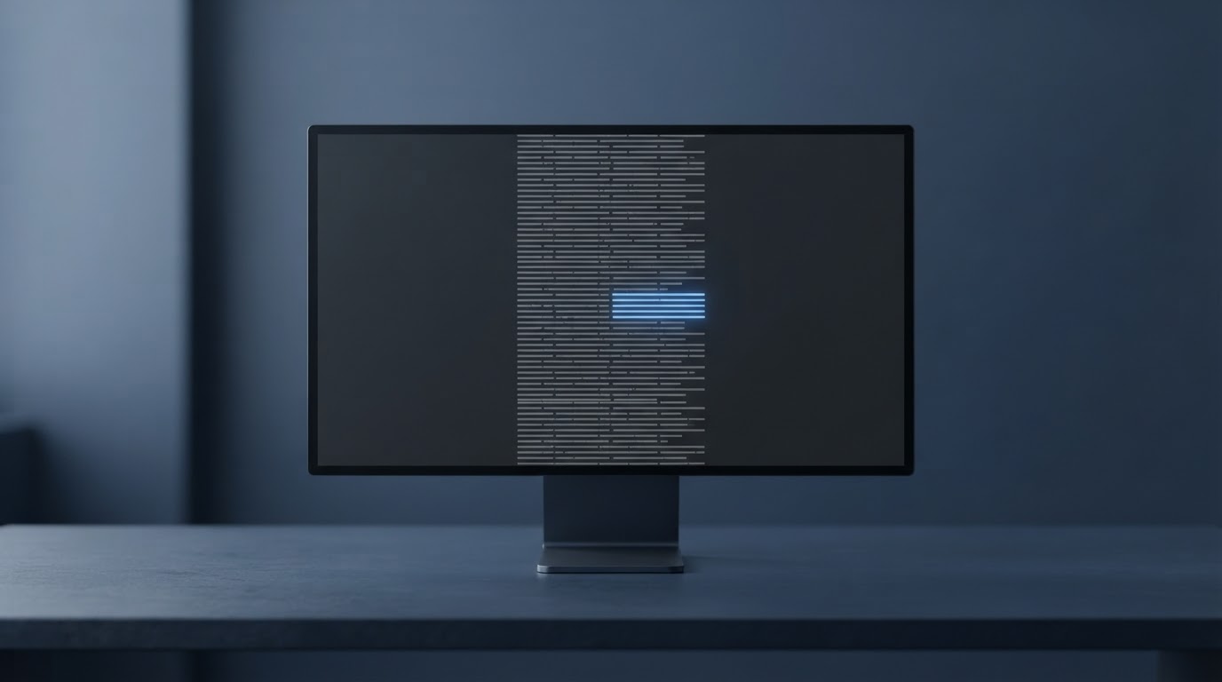 Top 5 Cybersecurity News illustration of a very long patch list on a monitor next to a short highlighted list of priority items