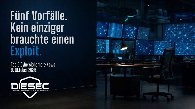 Top 5 Cybersicherheit-News vom 9. Oktober 2026: FortiBleed-Aussperrungen, KI-Angriffe auf Banken, ASOS-App-Breach, Ransomware in Osaka, Warlock.