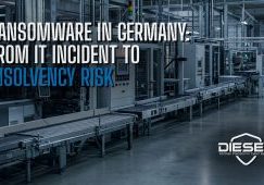 Ransomware in Germany — idle production line symbolising a cyberattack-related operational shutdown